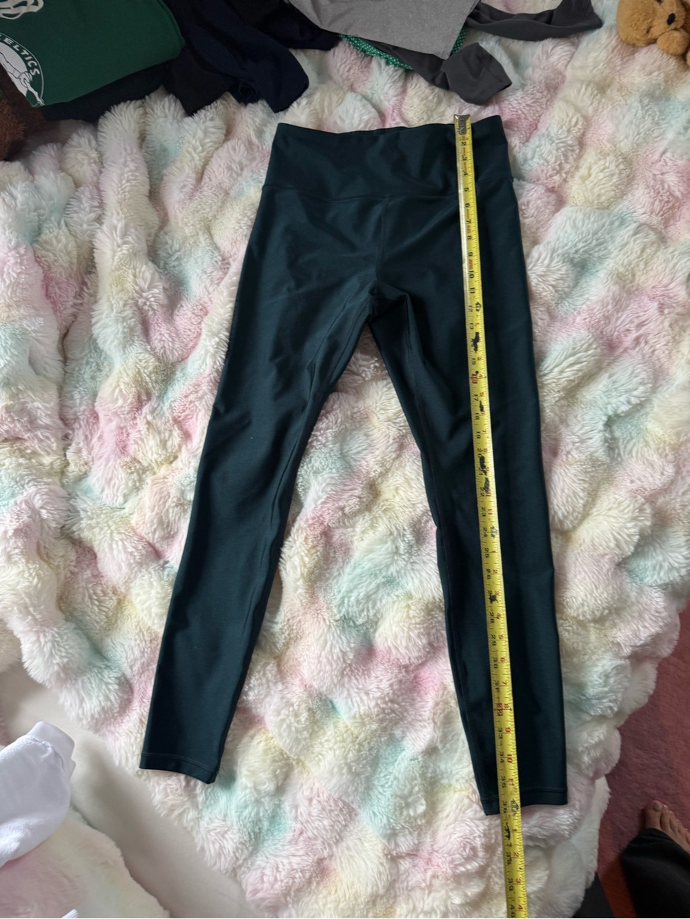 Athleta Elation Sheen Tight 7/8 Legging Deep Teal Nylon M